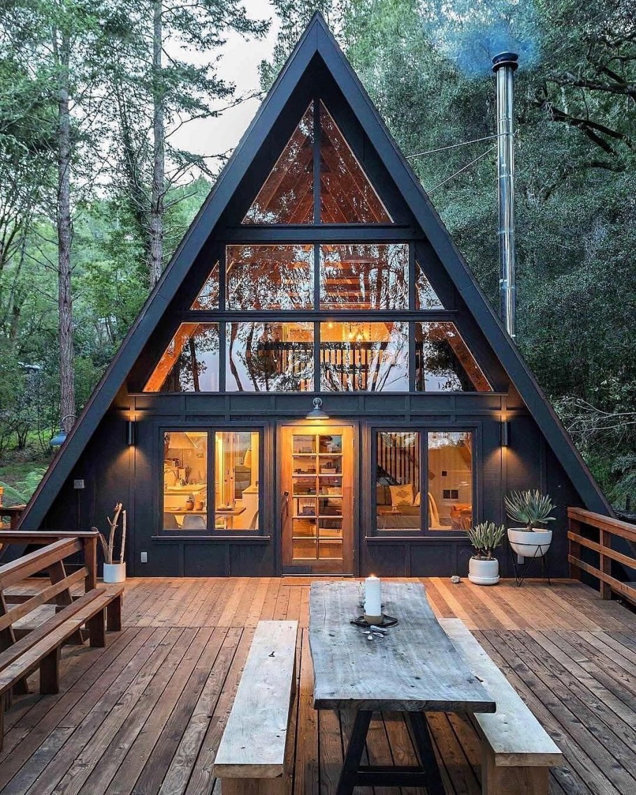 Дом-шалаш (или a-frame House )