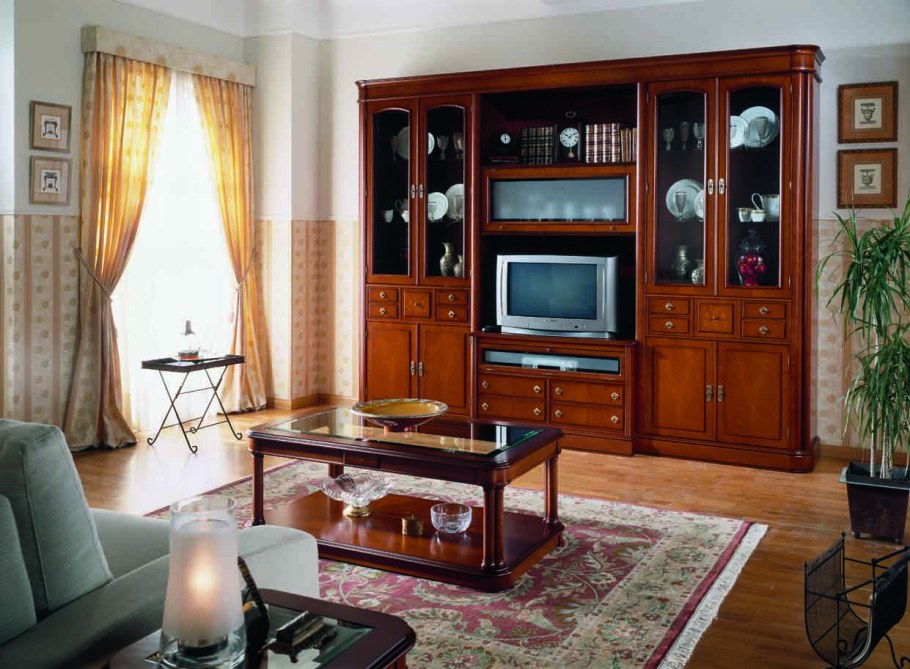 Испанские стенки для гостиной классика