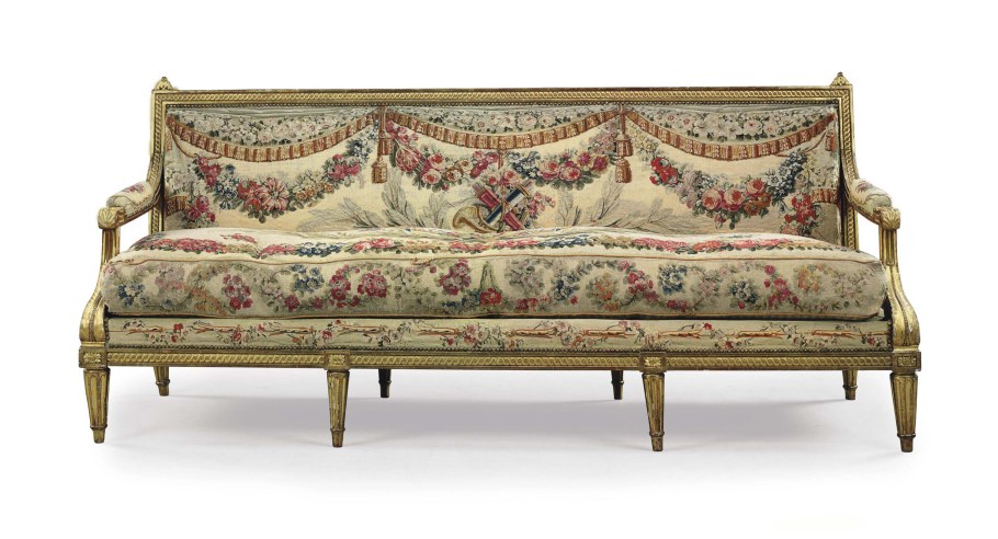 A Louis XVI Giltwood Canape