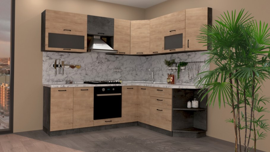 Кухня Диана 4у фасад лофт