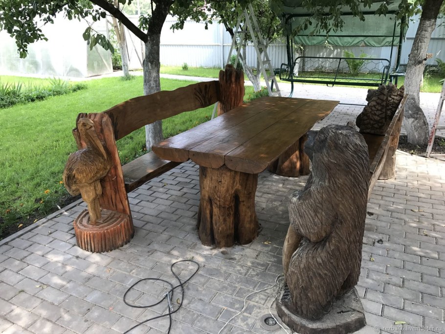 Садовая мебель из дуба