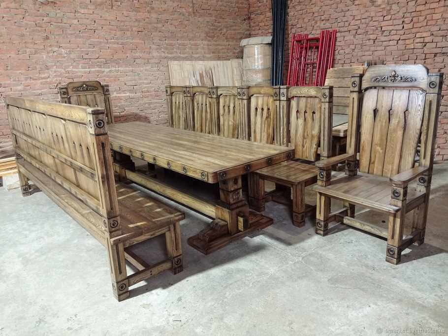 Уличная мебель из дуба