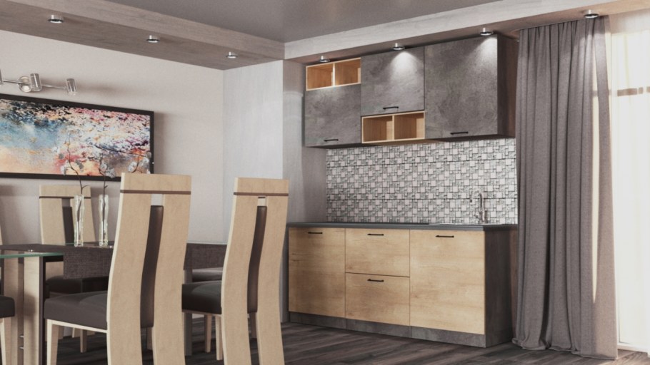 Кухня "Ника-2" фасад Loft 2 м