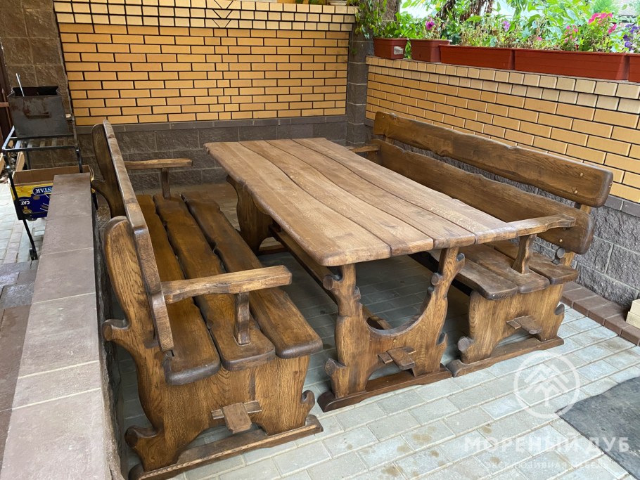 Стол в беседку из дерева