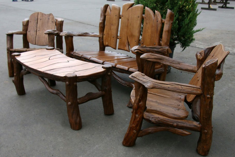 Деревянная Садовая мебель