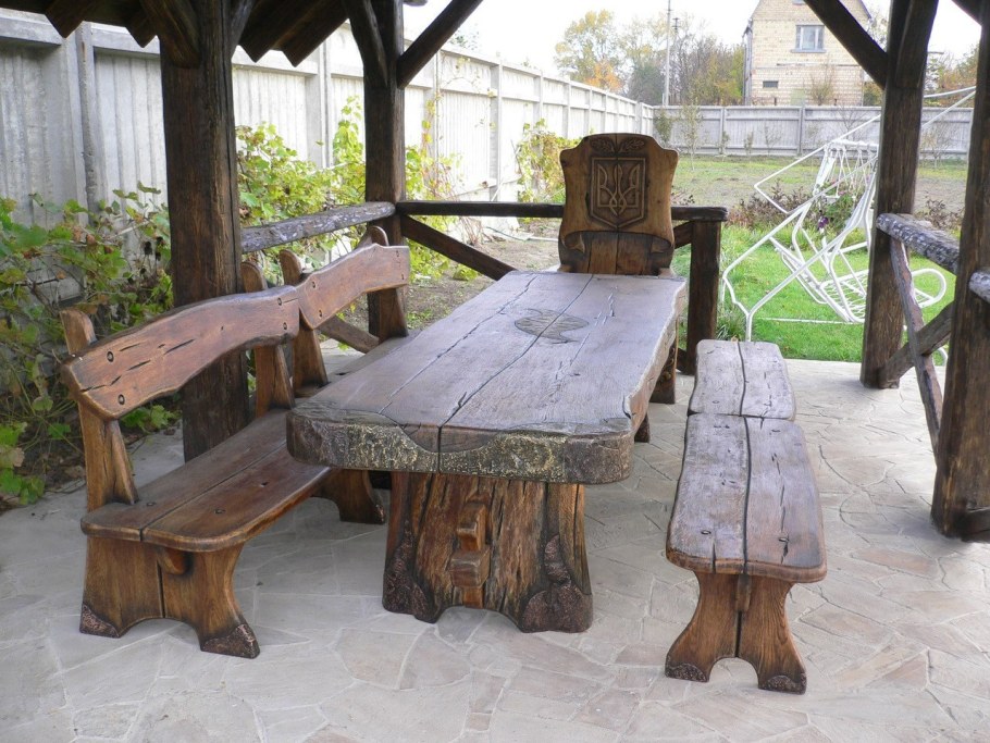 Мебель для беседки из дерева
