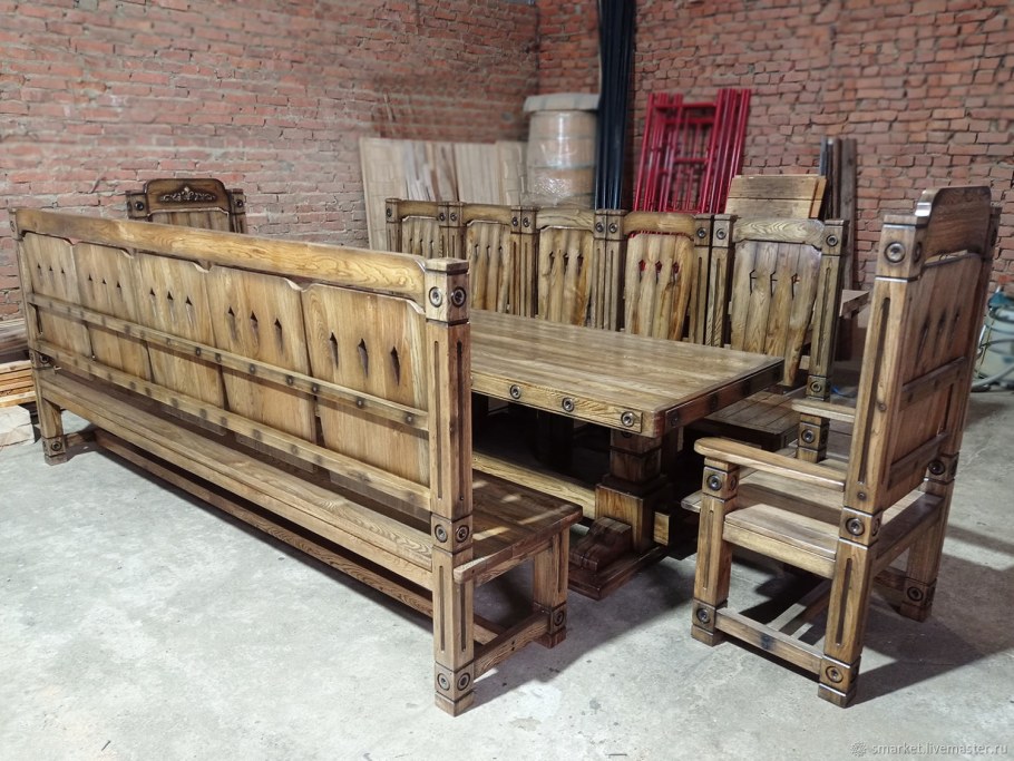 Лавки из массива дуба