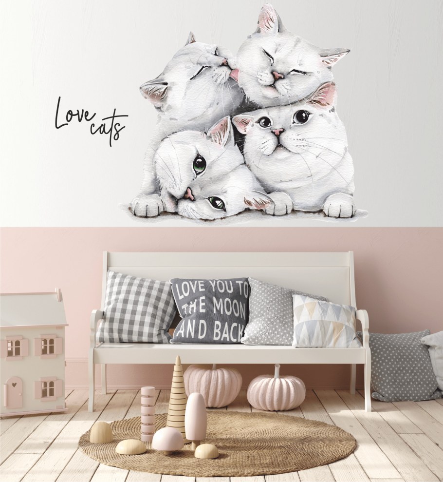 Интерьерные наклейки коты