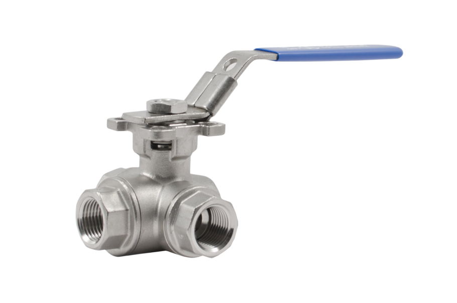 Шаровой трехходовой кран dn15