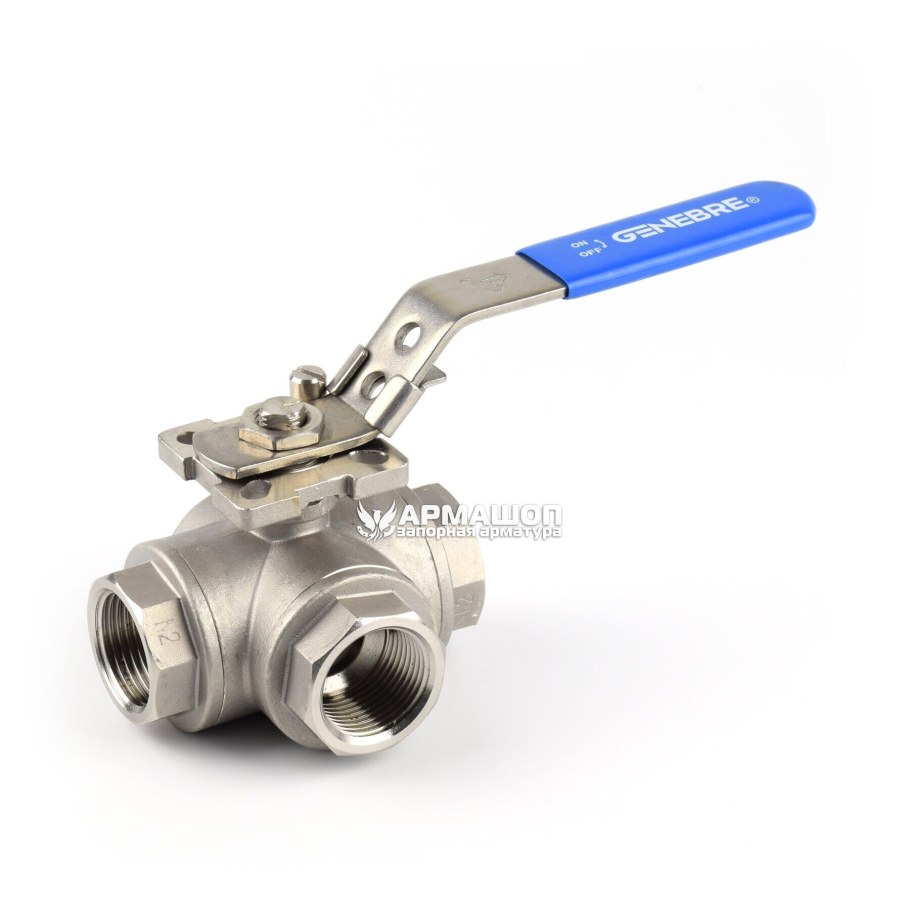 Кран трехходовой ду15 l-образный