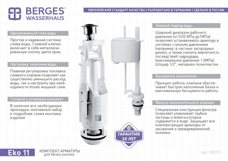 Схема установки унитазной арматуры