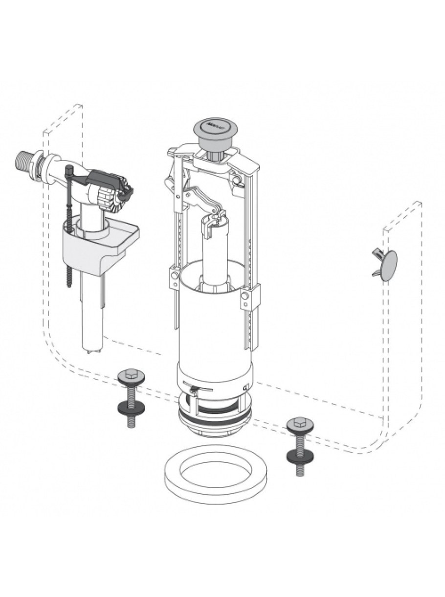 Унитаз Санита механизм слива