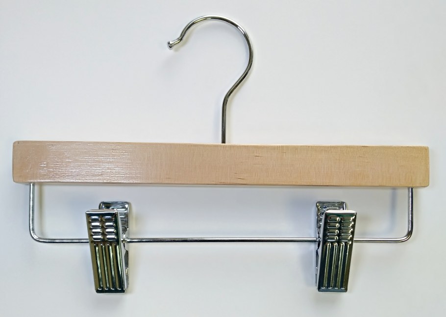 Вешалка 30*10см для брюк и юбок с зажимами, металл 565874