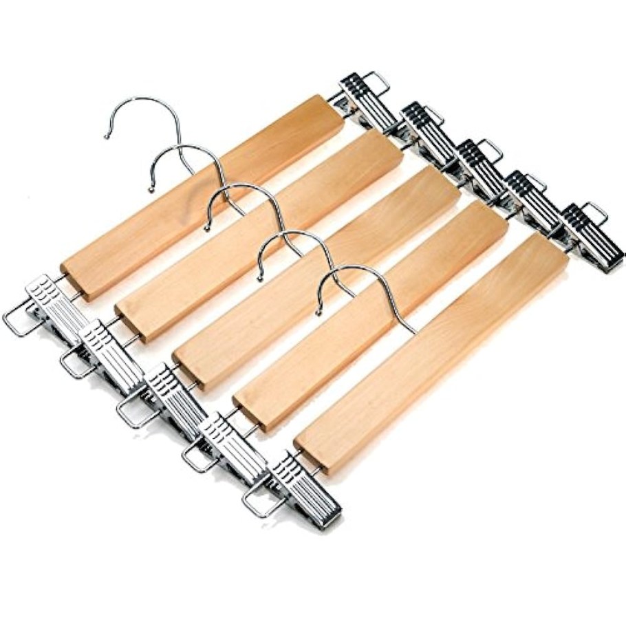 Вешалка с зажимами для брюк ам-507 (длина 44см)