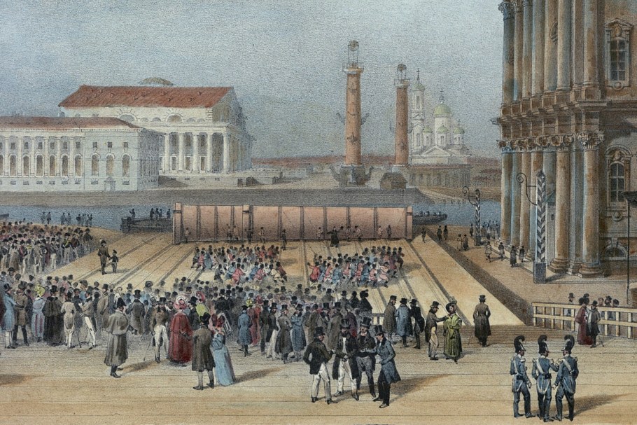 1832 — В Петербург привезена Александровская колонна