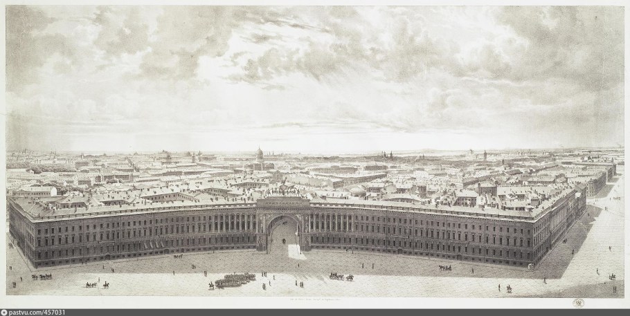 Дворцовая площадь в Санкт-Петербурге 19 век