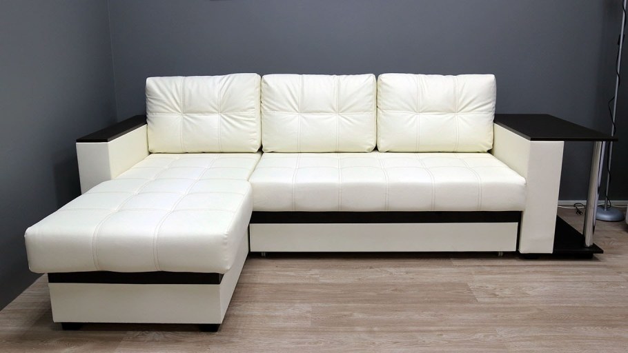 Диван Милан белый экокожа