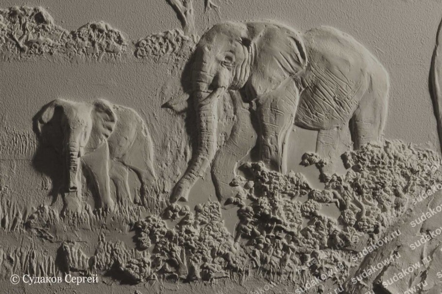 Скульптурные рельефы животных