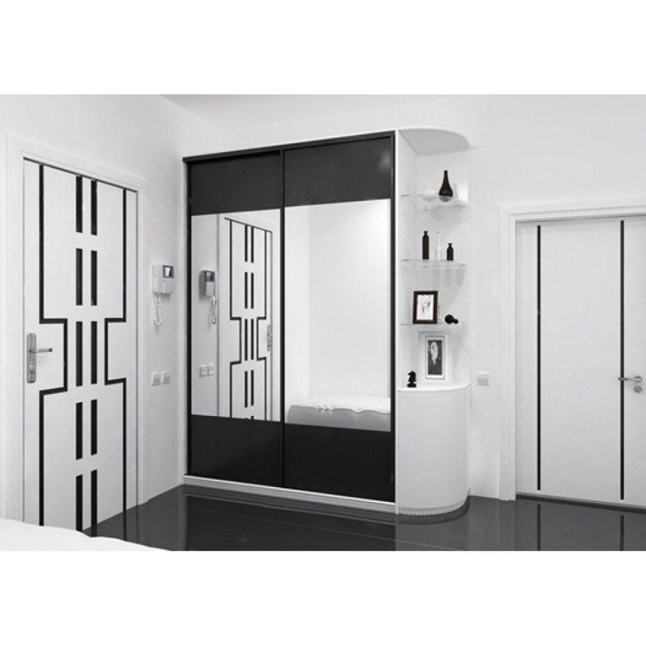 Шкаф купе черно белый