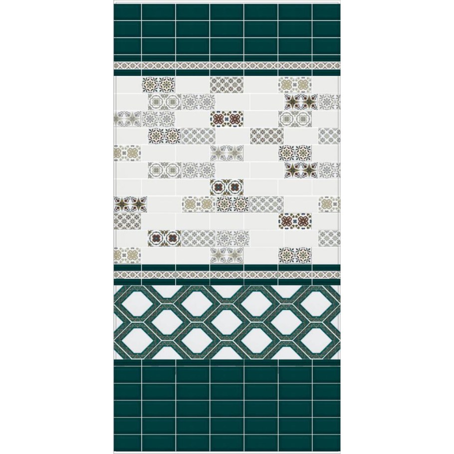 Kerama Marazzi Клемансо зелёный грань