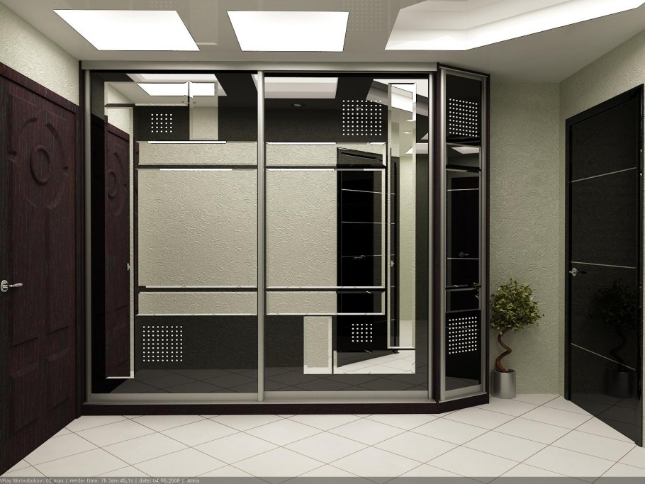 Черный шкаф купе в прихожую