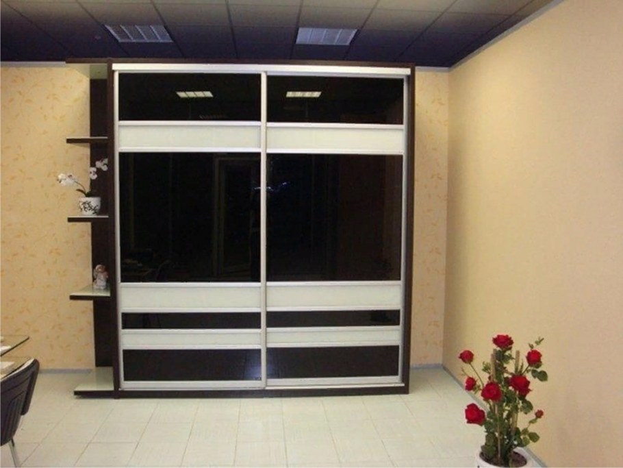 Шкаф купе с лакобелью черной