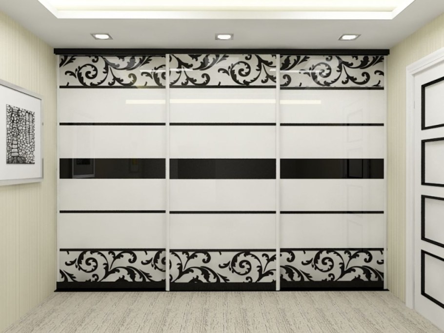 Шкаф купе черно белый