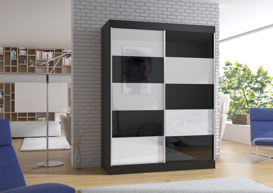 Шкаф купе черно белый