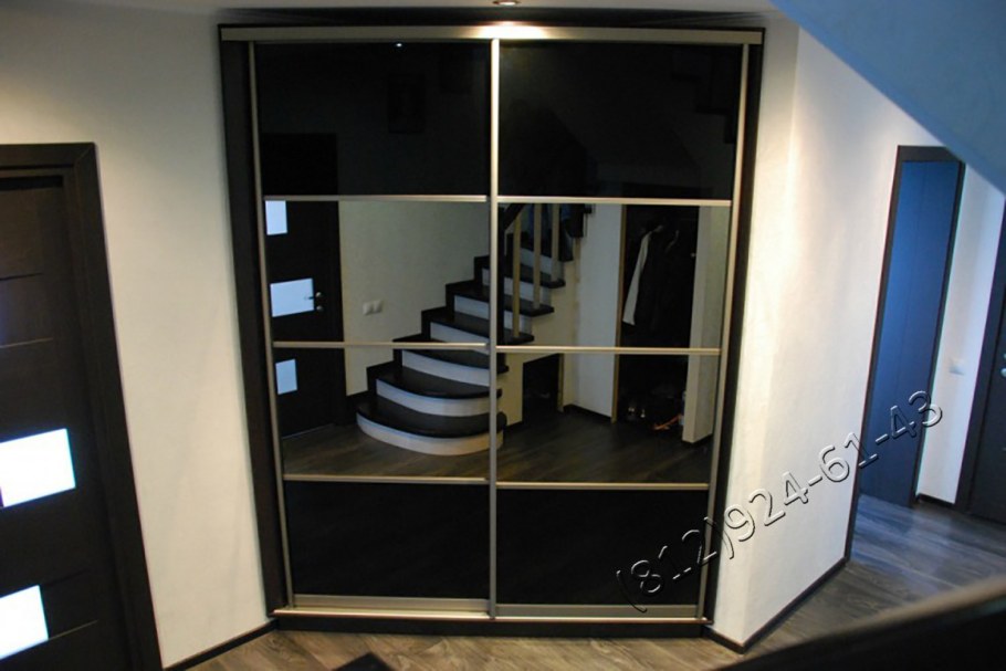 Шкаф купе лакобель и зеркало 2 двери