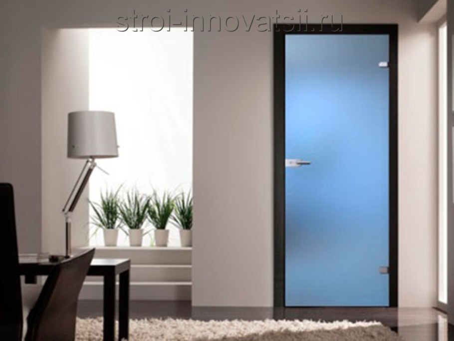 Стеклянная дверь в ванную