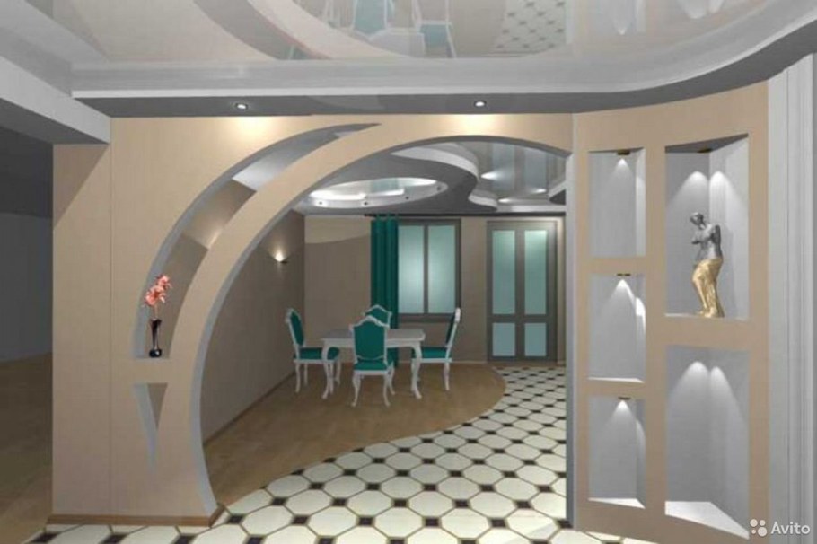 Фигурные перегородки из гипсокартона