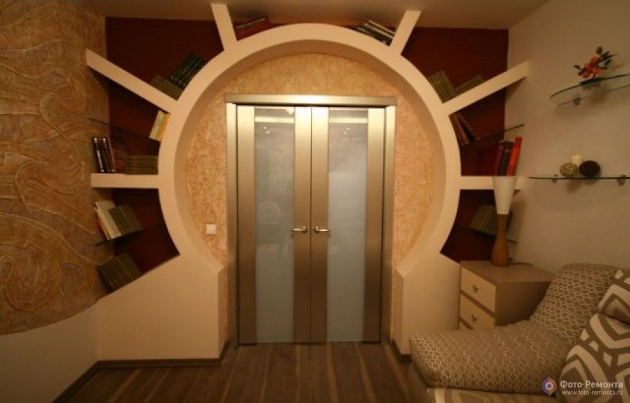 Арка с полками из гипсокартона