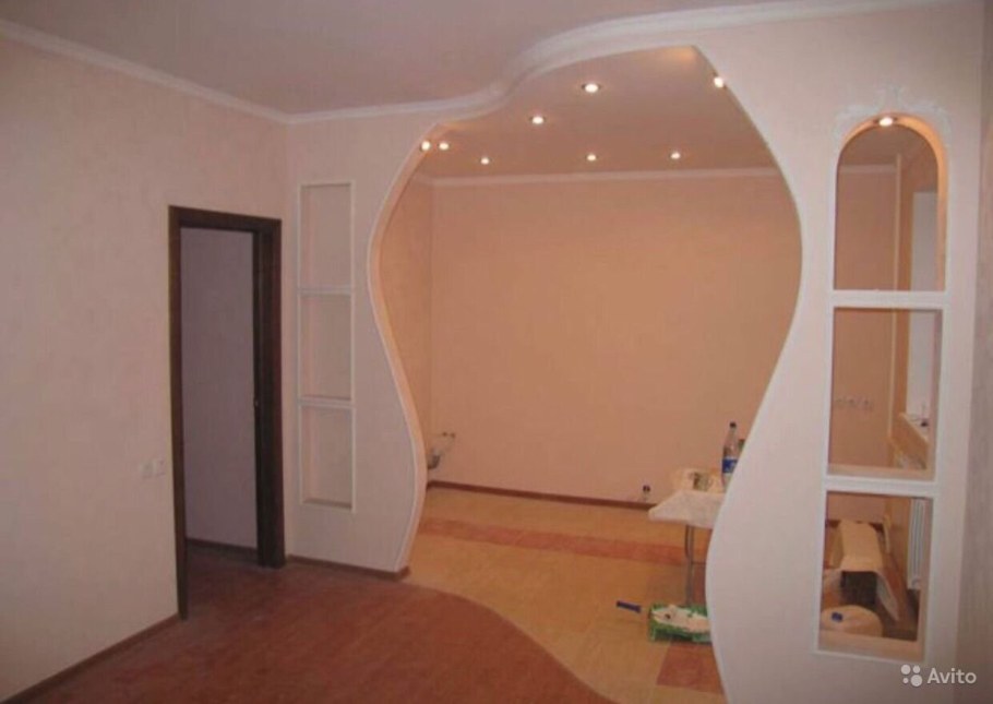 Фигурные арки из гипсокартона
