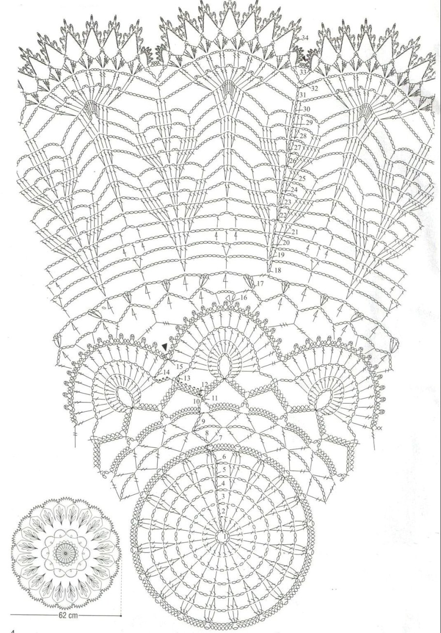 Схемы больших салфеток крючком