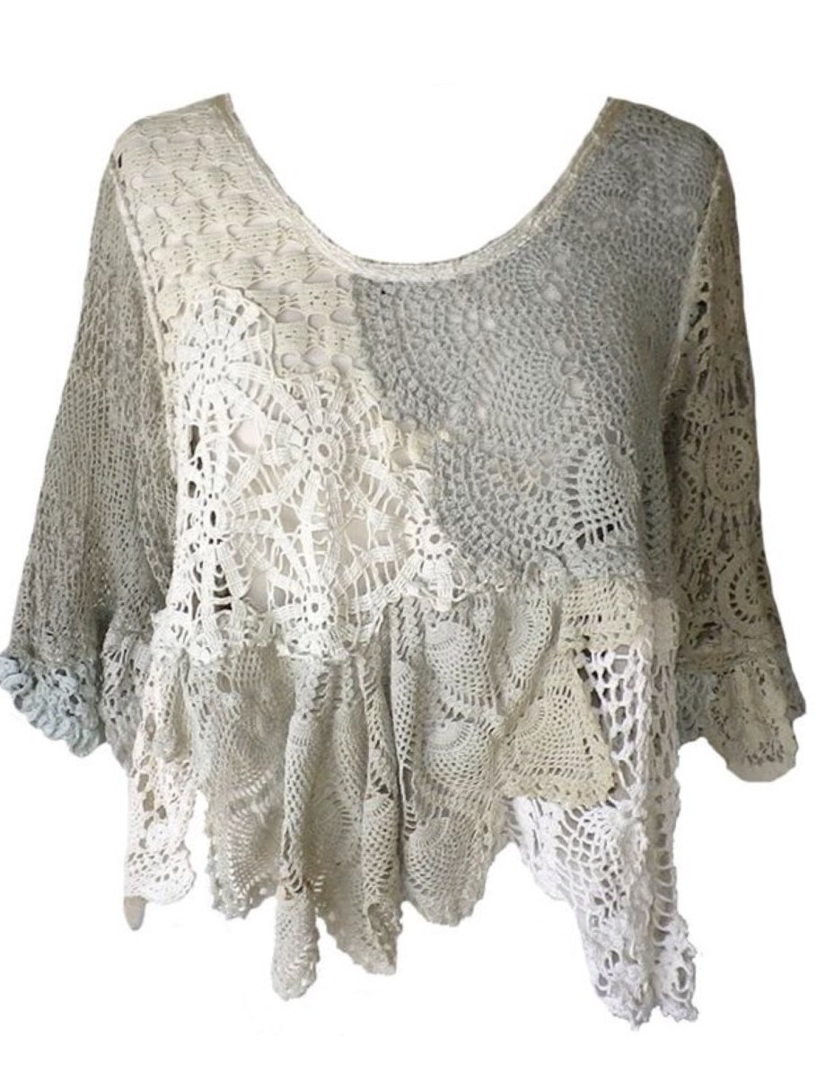 Блуза крючком в стиле бохо