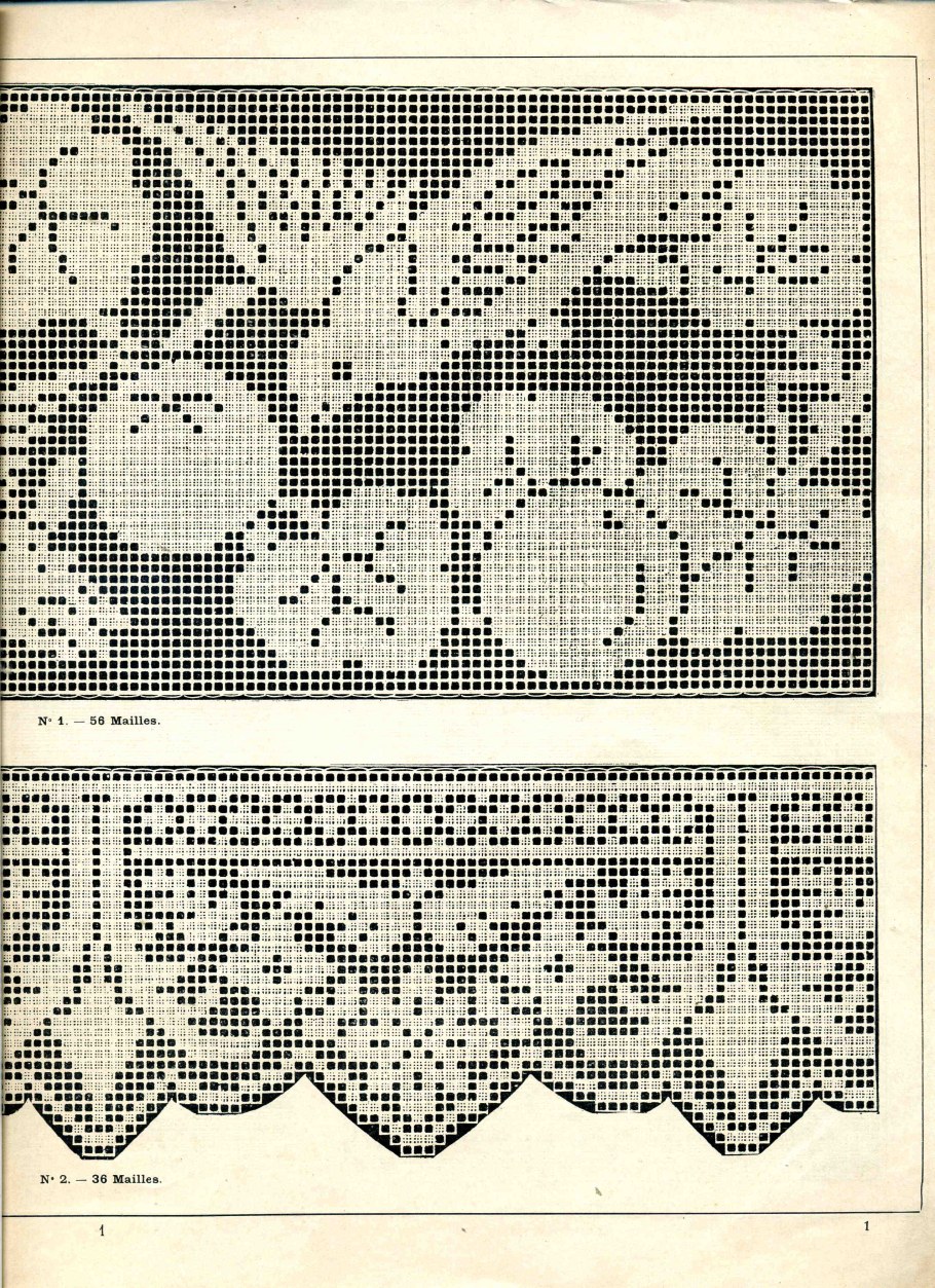 Филейное вязание старинные схемы