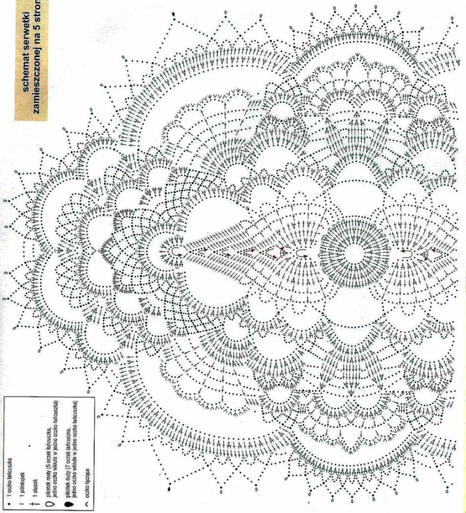 Овальные салфетки схемы