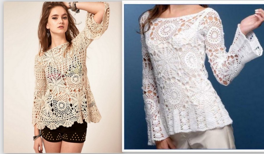 Туника мотивами крючком