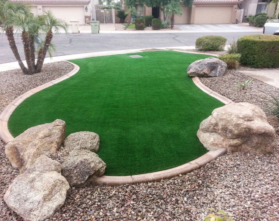 Полукруглый газон