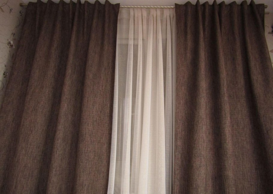 Шторы Blackout коричневые