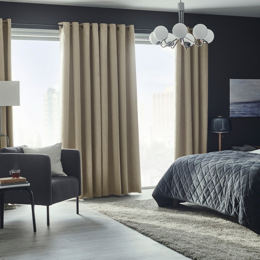 Birtna Биртна гардины, блокирующие свет, 2 шт., серый145x300 см