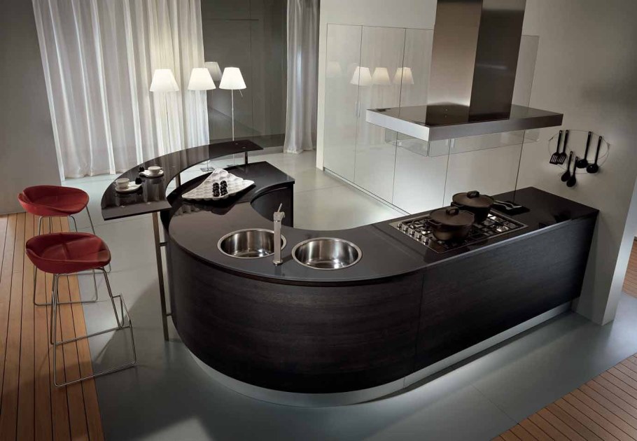 Полукруглая барная стойка