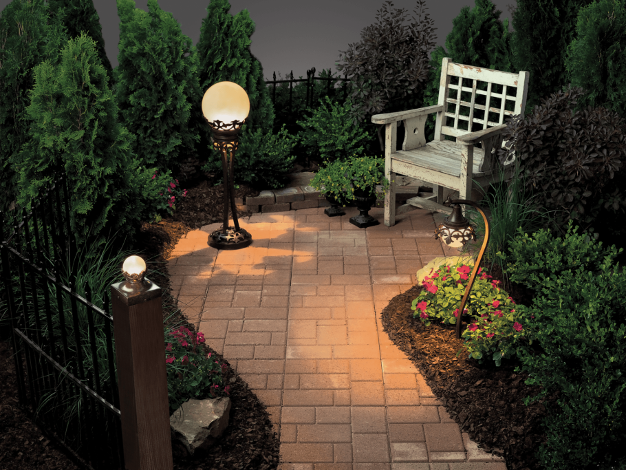Ландшафтные светильники на участке