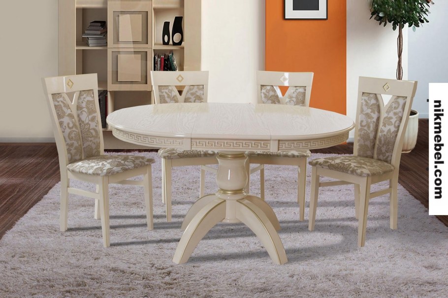 Стол обеденный "Престиж ГМ-6064+стулья ГМ-3037"