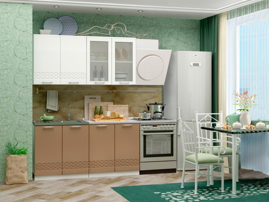 Кухня волна капучино св мебель