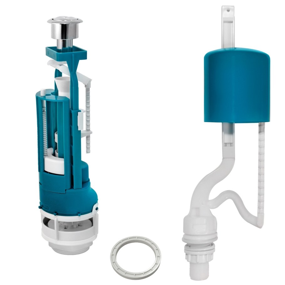 Арматура смывная IDDIS 2-ур Тип а нижн.подвод кнопка f01 2400-0001к