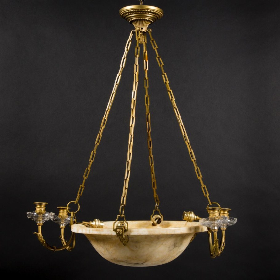 Люстра антикварная бронза 19 век