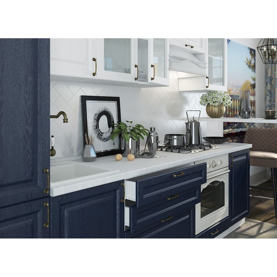 Кухня Ницца Сурская мебель дуб чернильный