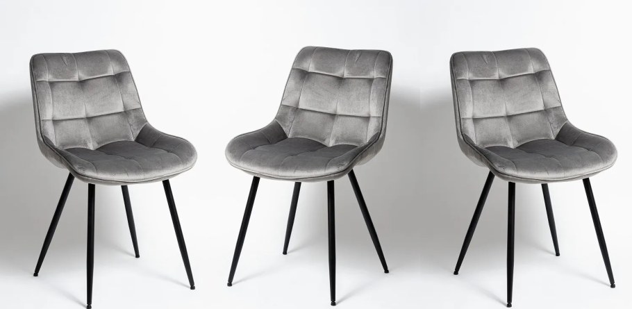 Стул с мягким сиденьем и спинкой серый Флекс