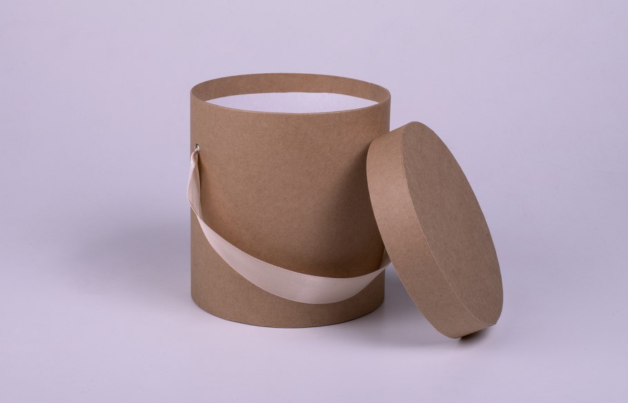 Круглая крафт коробка d25 см